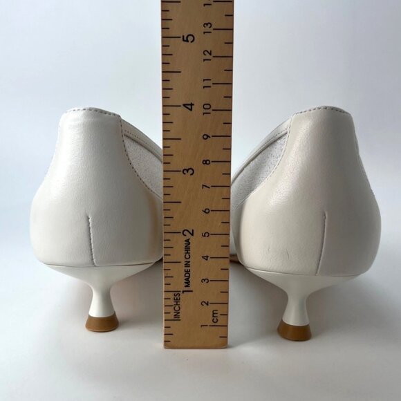 Stuart Weitzman Eva 35 Pumps White Sparkle Mesh Kitten Heel Women Size 39 US8.5B - Picture 11 of 11